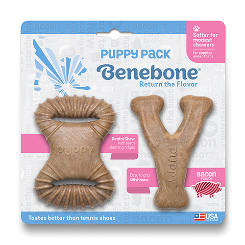 Benebone Dental Pack Dental Chew & Wishbone Bacon Pack of 2